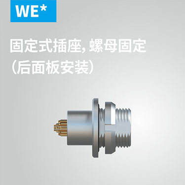 WE-固定式插座，螺母固定（后面板安装）